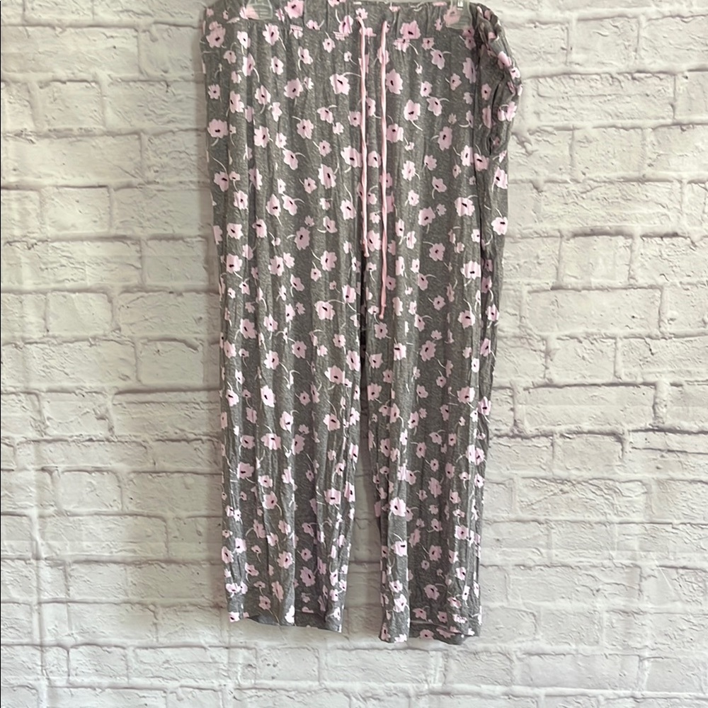 Floral Gray Pajama Pants